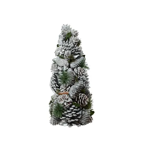 Vianočný stromček vyrobený z kužeľov 43 cm XT034
