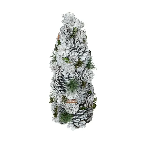 Vianočný stromček vyrobený z kužeľov 43 cm XT034