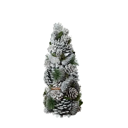 Vianočný stromček vyrobený z kužeľov 43 cm XT034