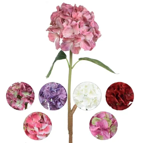 Pogumovaná hortenzia - vetvička 60 cm pink GK096