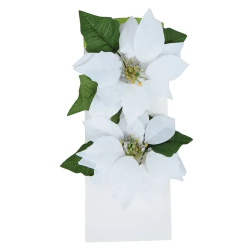Vianočná ruža – hlava 18 cm white-2ks-W436X
