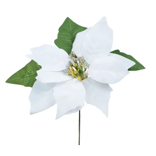 Vianočná ruža – hlava 18 cm white-2ks-W436X