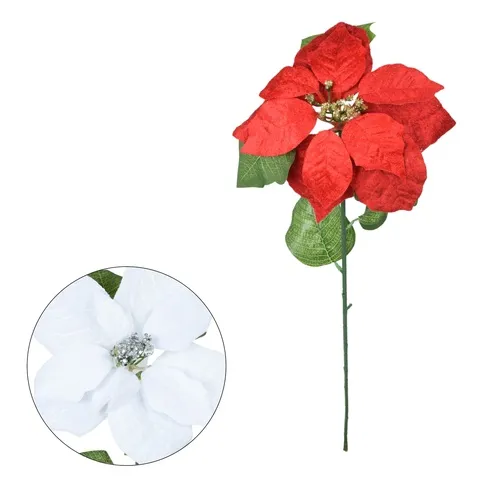 Vianočná hviezda - vetvička 65 cm red K312X