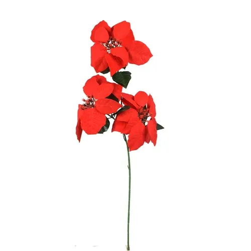 Vianočná ruža/Vianočná hviezda - vetvička 74 cm Ks392