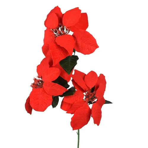 Vianočná ruža/Vianočná hviezda - vetvička 74 cm Ks392