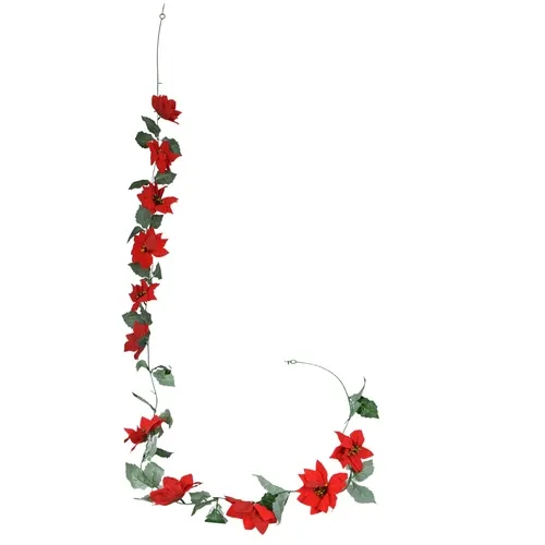 Poinsettia (Vianočná ruža) - girlanda 180 cm X405