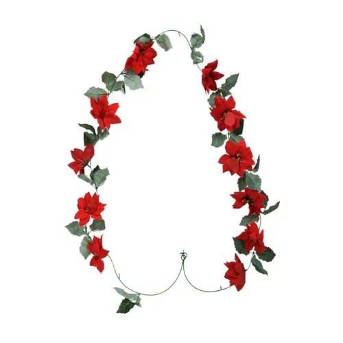 Poinsettia (Vianočná ruža) - girlanda 180 cm X405