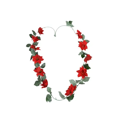 Poinsettia (Vianočná ruža) - girlanda 180 cm X405