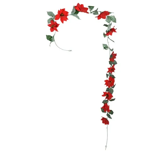 Poinsettia (Vianočná ruža) - girlanda 180 cm X405