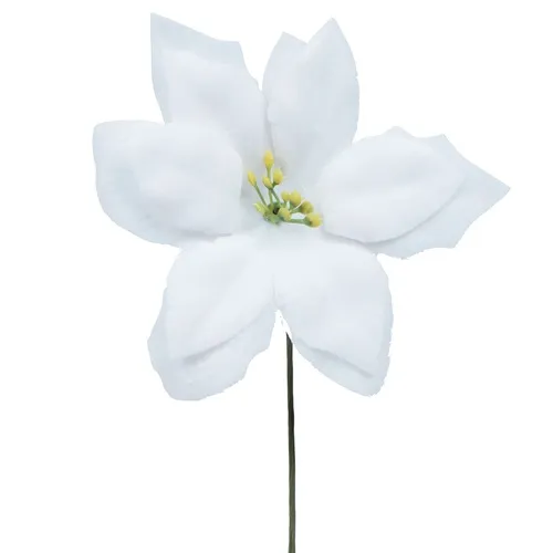 Vianočná hviezda – hlava 13 cm white  3ks W434X