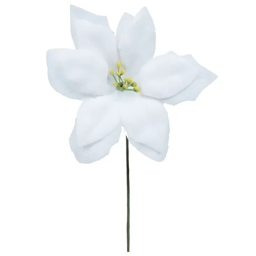 Vianočná hviezda – hlava 13 cm white  3ks W434X