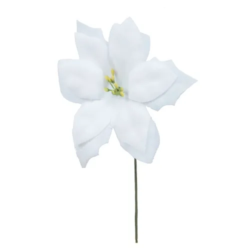 Vianočná hviezda – hlava 13 cm white  3ks W434X