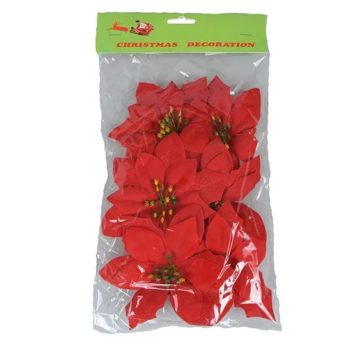 Vianočna ruža – hlava 14 cm red W435X
