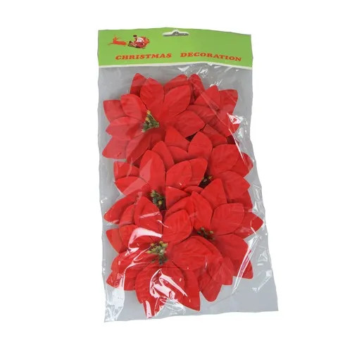 Vianočná hviezda red – hlava 6 ks 13 cm W433X