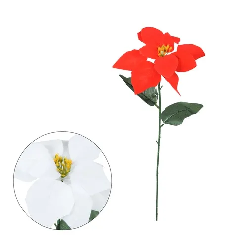 Vianočná hviezda – zamatová vetvička red 67 cm  K403X