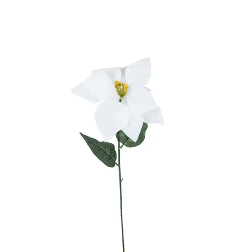 Vianočná hviezda – zamatová vetvička white 67 cm K403X