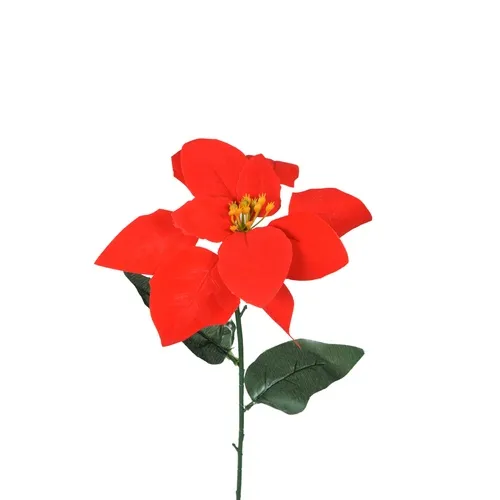 Vianočná hviezda – zamatová vetvička red 67 cm  K403X