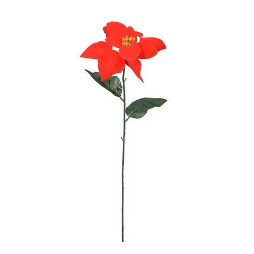 Vianočná hviezda – zamatová vetvička red 67 cm  K403X