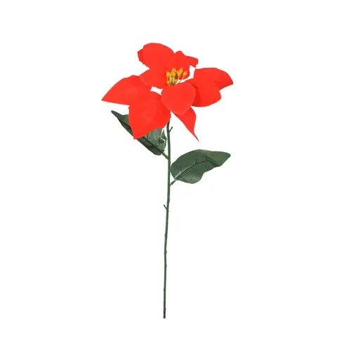 Vianočná hviezda – zamatová vetvička red 67 cm  K403X