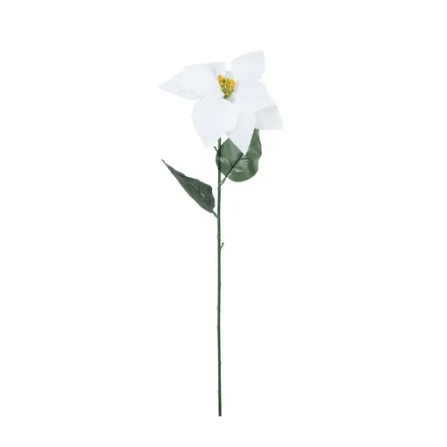 Vianočná hviezda – zamatová vetvička white 67 cm K403X