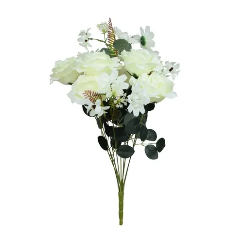 Ruža – kytica 50 cm white U986