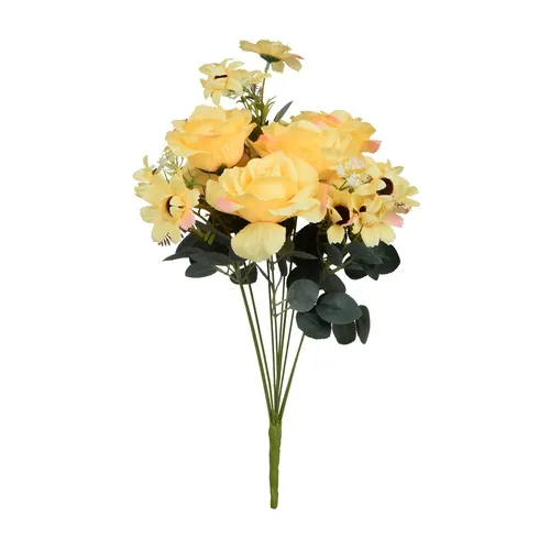 Ruža – kytica 50 cm yellow U986