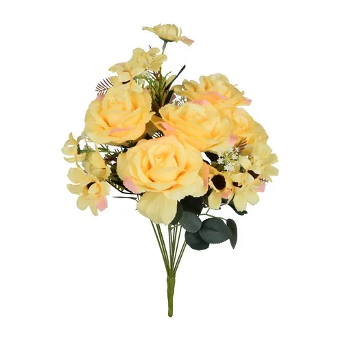 Ruža – kytica 50 cm yellow U986