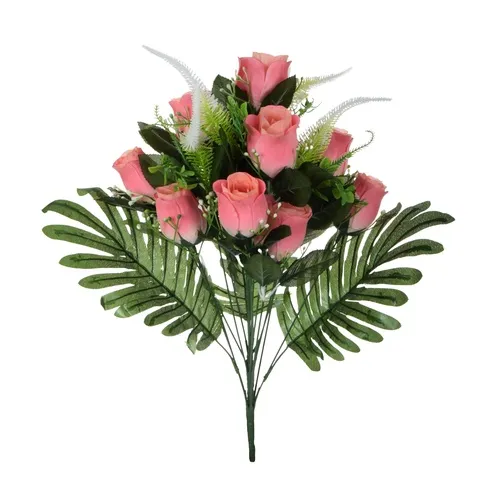 Ruža – kytica x17 56 cm pink U569
