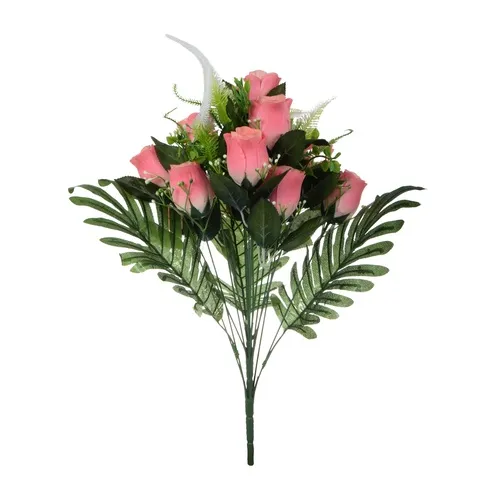 Ruža – kytica x17 56 cm pink U569