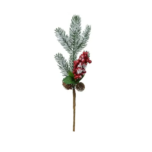 Ihličnatá vetvička s ozdobami – 36 cm R555X