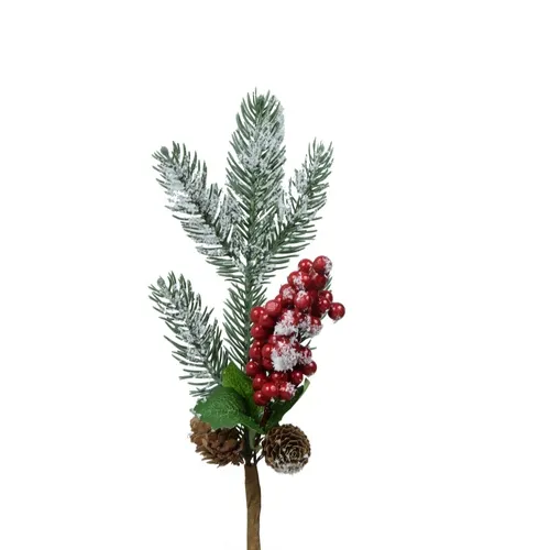 Ihličnatá vetvička s ozdobami – 36 cm R555X
