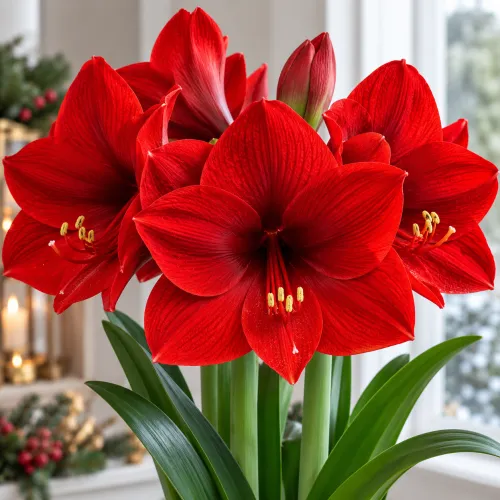 Amaryllis Red Lion – veľkokvetý červený amaryllis