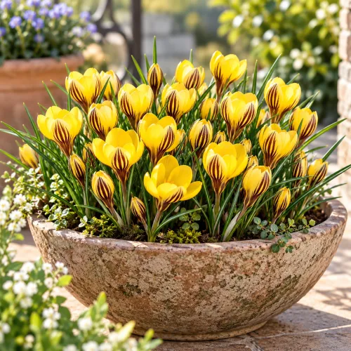 Krokus Dorothy – botanický žltý krokus Krokus Dorothy – botanický žltý krokus