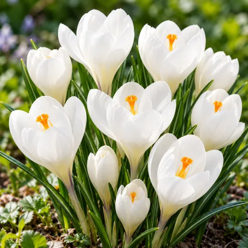 Krokus Jeanne d’Arc – veľkokvetý biely krokus