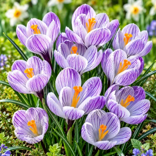 Krokus Pickwick – veľkokvetý pruhovaný krokus