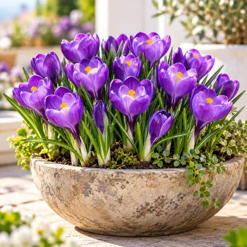 Crocus Remembrance – veľkokvetý fialový