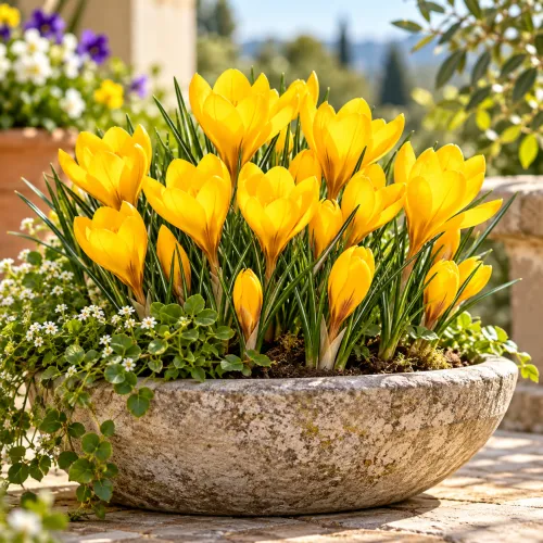 Krokus Yellow Giant – veľkokvetý žltý krokus