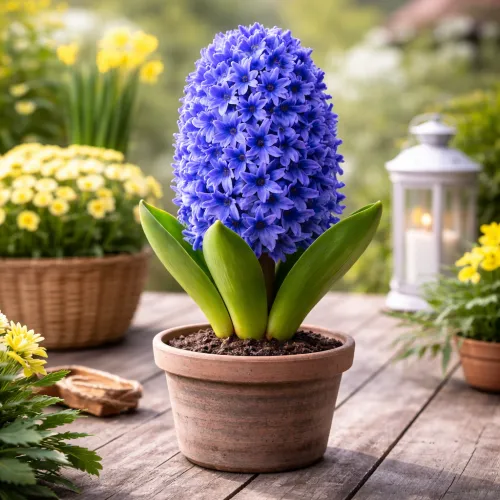 Hyacinth Delft Blue v kvetináči 