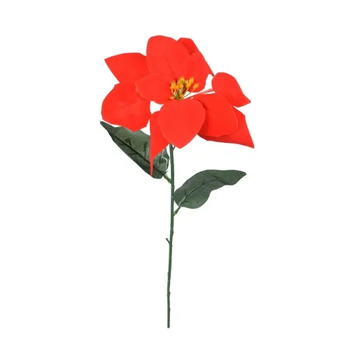 Vianočná hviezda – zamatová vetvička red 67 cm  K403X