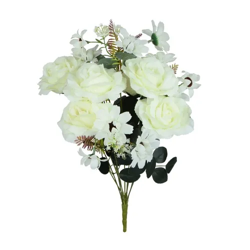 Ruža – kytica 50 cm white U986