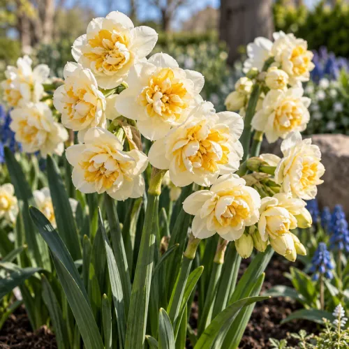 Narcis Bridal Crown – plnokvetý voňavý bielo-žltý narcis