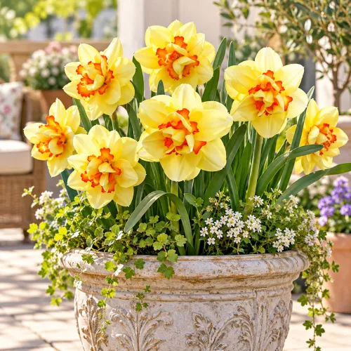 Narcis Double Beauty – plnokvetý žlto-oranžový narcis