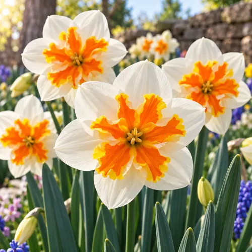 Narcis Love Call – delenokorunný bielo-oranžový narcis Narcis Love Call – delenokorunný bielo-oranžový narcis
