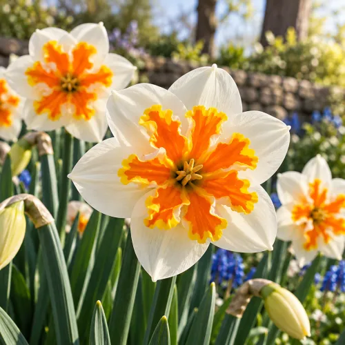 Narcis Love Call – delenokorunný bielo-oranžový narcis Narcis Love Call – delenokorunný bielo-oranžový narcis
