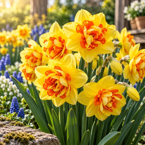 Narcis Tahiti – plnokvetý žlto-oranžový narcis Narcis Tahiti – plnokvetý žlto-oranžový narcis