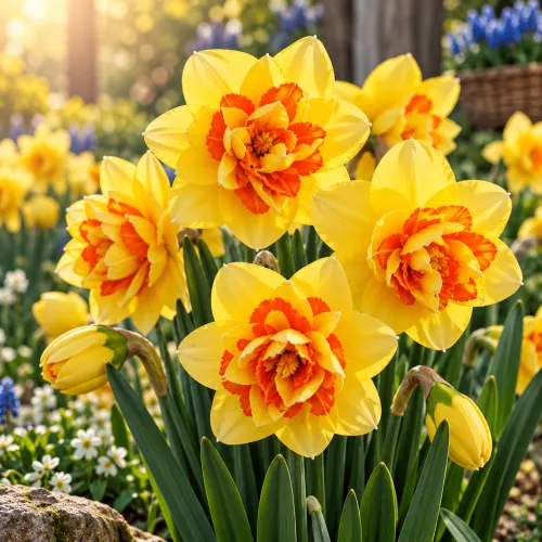 Narcis Tahiti – plnokvetý žlto-oranžový narcis Narcis Tahiti – plnokvetý žlto-oranžový narcis