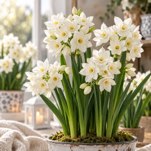 Narcis Ziva – viackvetý biely voňavý narcis Narcis Ziva – viackvetý biely voňavý narcis