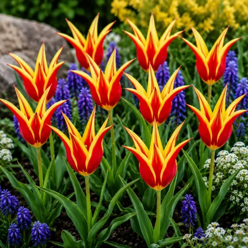 Tulipán Alladin – červeno-žltý ľaliokvetý