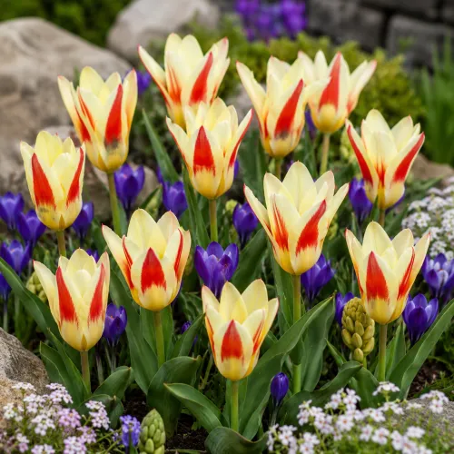 Tulipán Johann Strauss – krémovo-červený Kaufmanniana Tulipán Johann Strauss – krémovo-červený Kaufmanniana