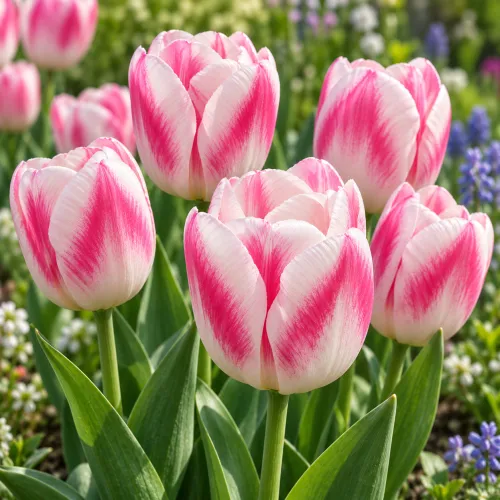 Tulipán Pleasure – ružovo-biely triumph